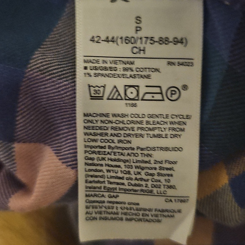 GAP Women's Multicolor Plaid Top - Picture 5 of 5